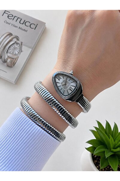 Ferrucci Snake Wrapped Steel Cord 2 Years Warranty 3 Atm Water Resistant Wome...