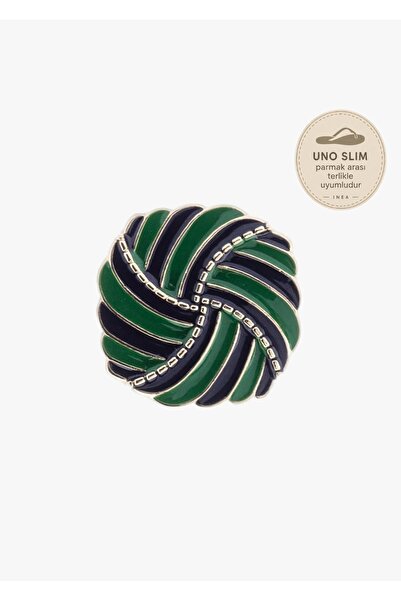 INEA Vintage Charm - Lacivert & Yeşil - Uno Slim Parmak Arası Terlikle Uyumlu