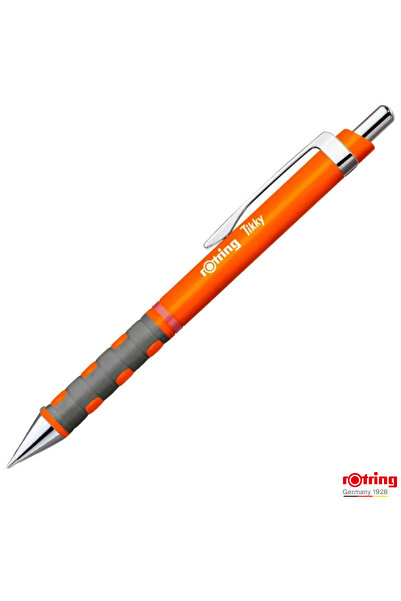 Rotring Pix Tikky 3 Portocaliu Neon cu Clip, Mina Jumbo Albastra 0.7mm, Grip ...