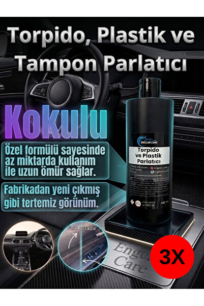 3 Adet Torpido Parlatıcı Temizleyici Sprey Fresh Kokulu- Plastik Parlatıcı Yenileyici Süt 400ml