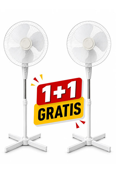 JML HomeRoy Ventilator cu Picior 16”, Set 2 Bucăți, 3 Viteze, Oscilație Autom...