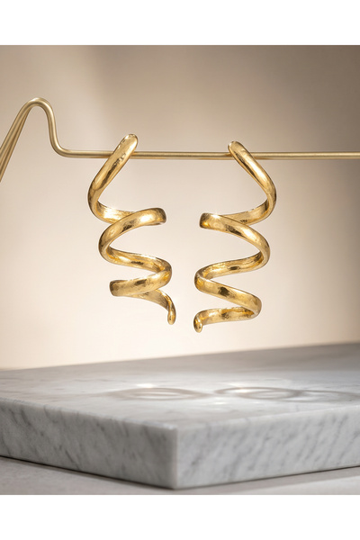LYRA Bags & Accessories Spiral Gold Earrings Stylish Everyday Earrings