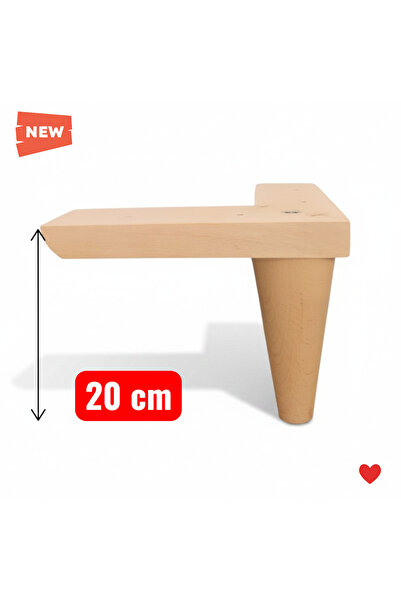 turanahşap 20 cm Koltuk Ayağı - Kulaklı Ayak - Kanepe Koltuk Tv Ünitesi Yükseltici