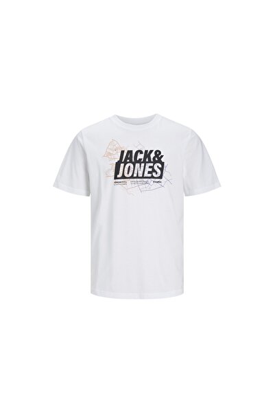 Jack & Jones Štampano Beli muški T-shirt JCOMAP LOGO majica SS kratki rukav o...