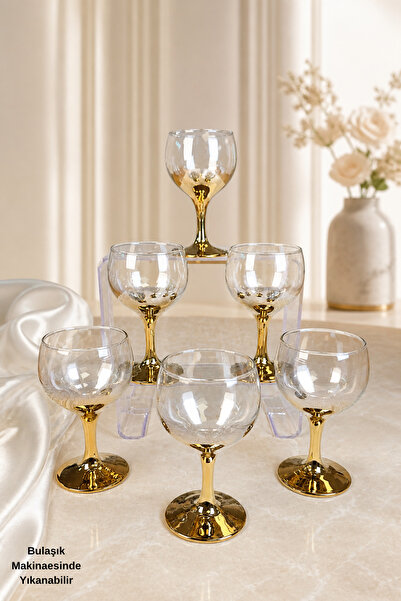 Vela Series Titanium Coating 6 Coffee Side Water Glasses – Stylish and Luxury Presentation Dowry