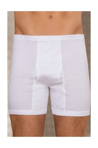 Generic Brand Chiloți lungi din bumbac, albi, pentru bărbați, pachet de 6 - A...