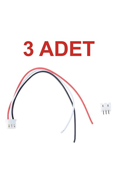 Rodevino 3 Adet 3 Pin Dişi-erkek Kablolu Tunik Soket Seti 2.54mm - 10 Cm