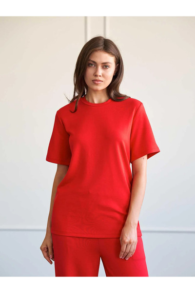 DipOL Butik Crew Neck Relaxed Fit Women's T-Shirt
