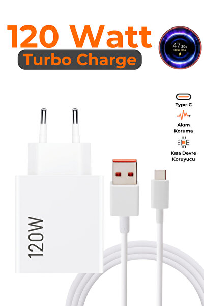 Piaks 120 W (Watt) Turbo Hızlı Şarj Aleti Xiaomi Redmi Note 12 13 14 15 Pro +...