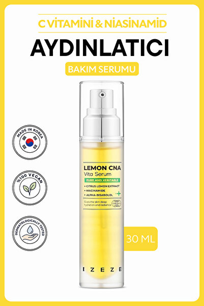 IZEZE LEMON CNA Vita Serum, 30ml | Işıltılı Ciltler İçin C Vitamini, Niacinam...