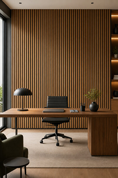 Yapı Muğla Meşe Akustik Duvar Paneli 60x280 cm PVC Kaplama Dekoratif Panel
