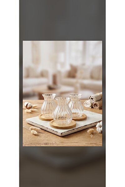 BATES HOUSE 3lü Borosilikat Bambu Altlıklı