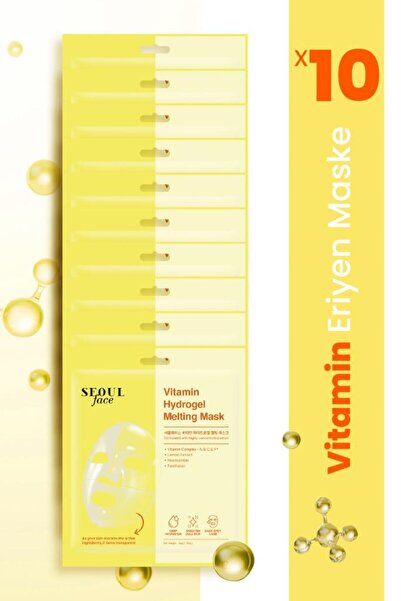 Dermal Seoulface Vitamin Hydrogel Transparent Melting Mask 34 Gr. 10 Pieces