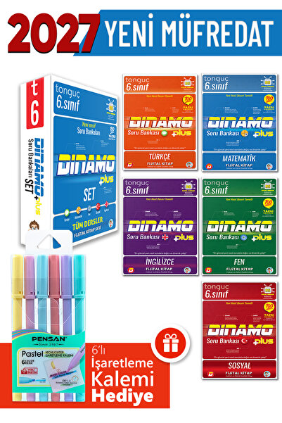 Tonguç Yayınları 6. Sınıf Dinamo Plus Tüm Dersler Soru Bankası Set + Hediyeli