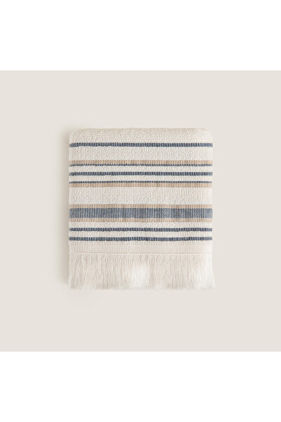 Chakra Derin Hand Towel 30x50 cm ECRU/MARINE BLUE