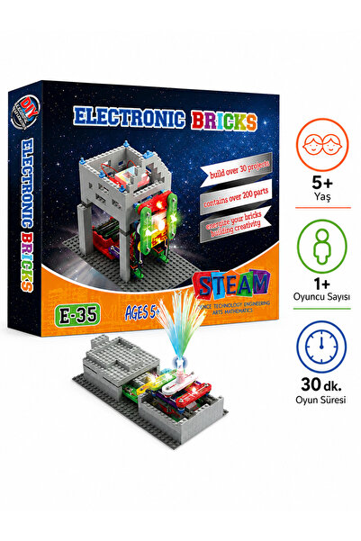 Zet Zeka Electronic Bricks Kit Eğlenceli ve Öğretici Elektronik Deney Seti 20...