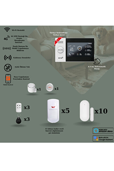 obiem Pet Uyumlu Akıllı Güvenlik Alarm Sistemi – Ev ve Iş Yeri