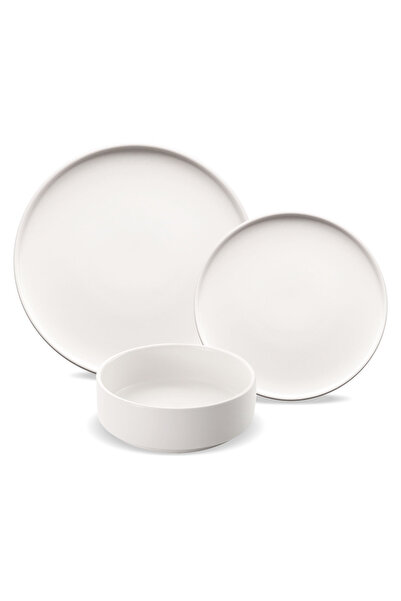 Zass Set de veselă ceramică 18 piese ZG-DS 05 Alb