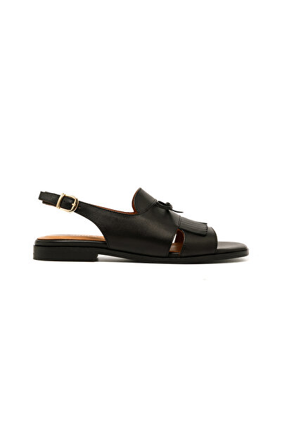 John May Women / Girls Sandals Mar-25Y-166-416 Black Skin