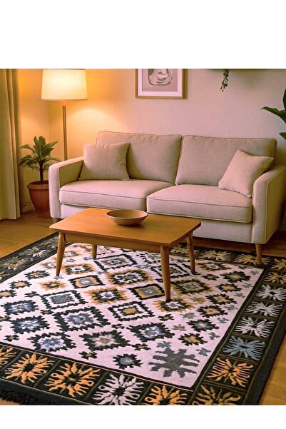 OEM Covor țesut față-verso, 200x300 cm H&H1077 gri