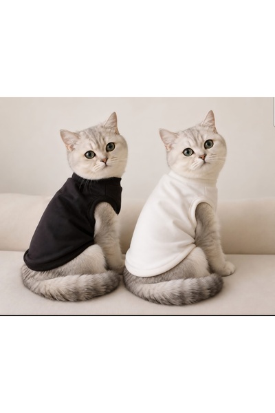 atelyu kedi köpek kıyafeti ikili paket tshirt