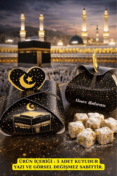 Emtory Gift Umre Hatırası | Hediyelik Umre Hatırası Hediye Kutusu - Lokum Kut...