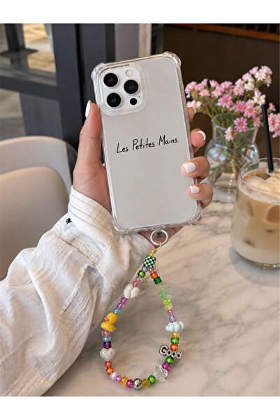 Les Petites Mains Name Pop V Telefon Askısı, Boncuklu Telefon Charmı ve Çanta...