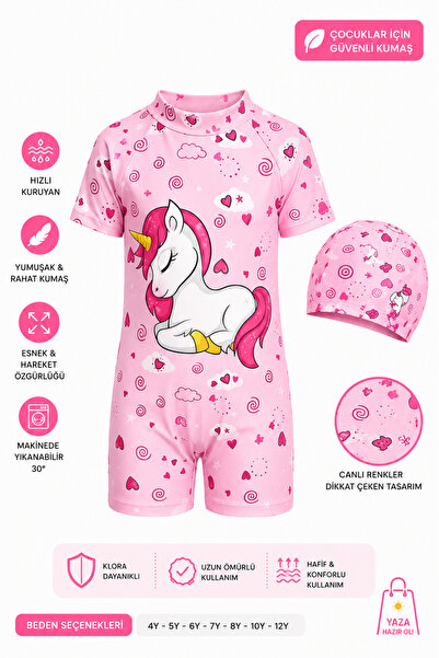 pijama moda Costum de baie roz pentru fete cu modele unicorn.boneli.patterns ...