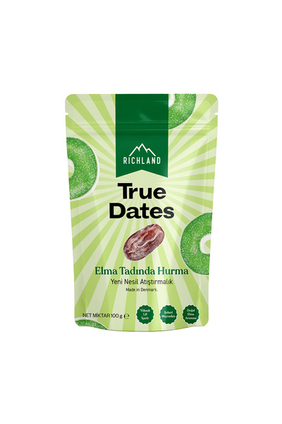 Richland True Dates Yeşil Elma Tadında Hurma 100 G