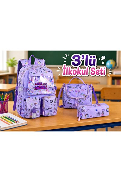 WMİLANO Lila kawaii korejski stil ruksak od tkanine sa uzorkom, torba za ruča...