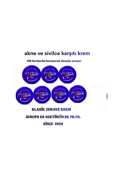 ZDRAVE Akne Kremi 30 Gr. Leke Karşıtı 7'li Ekonomik Paket Kampanyalı
