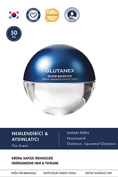 GLUTANEX كريم كبسولات جلو بوستر كريستال راديانس 50 مل - مُشرق ومضاد للعيوب وي...