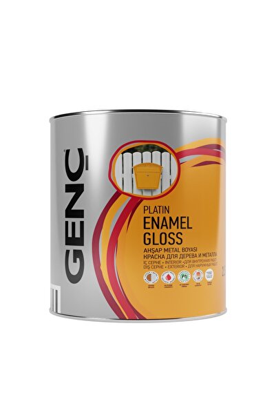 GENÇ Sentetik Parlak Ahşap Metal Boyası 9103 Siyah 2.5 L