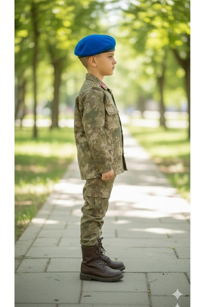 Nazlyna Karıcı Commando Children's Camouflage Suit for Little Heroes