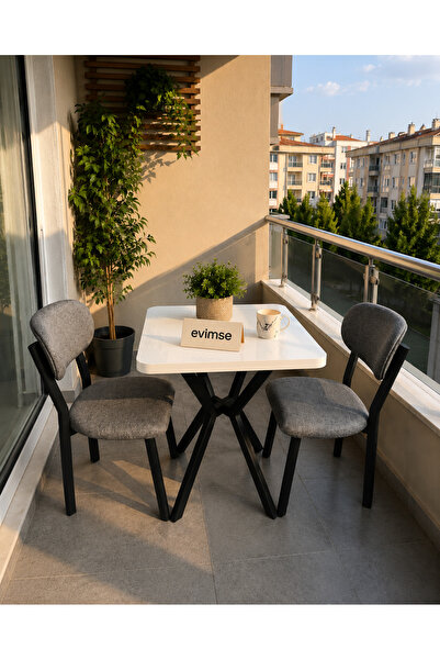 evimse mobilya Nova Serisi - Modern Mutfak, Balkon, Bahçe Takımı 2 li sandaly...