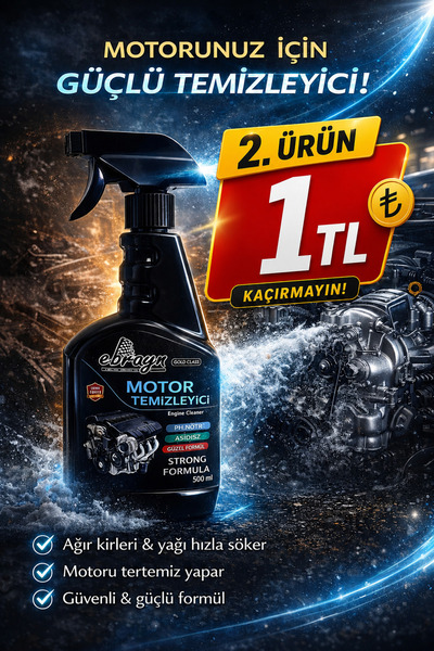 Ebrayn Motor Temizleyici 500 ML – Güçlü Yağ & Kir Sökücü – Motor Yağı ve Kir ...