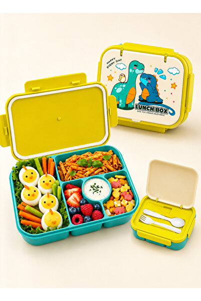 Generic Kids Lunch Box, 5 Compartment Bento Box, Stackable Leakproof Containe...