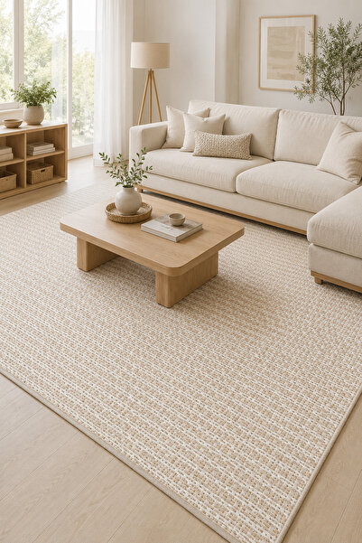Pigment Rug Collection RG04 Bej Polipropilen Polyester Makine Halısı