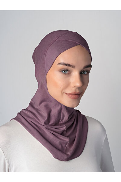 Ecardin Cross Hijab Turban Cross Neck Collar Bonnet - St232 Plum