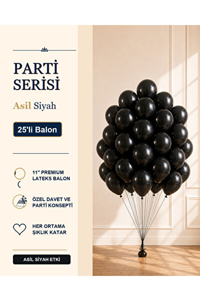 Marlon Balon Party Series Black 25-Piece Balloon Birthday Party Decoration Ba...