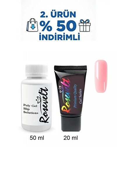 ROSEVELT Poly Gel Yoğun Kıvamlı Şeffaf Pembe Slip Hediyeli