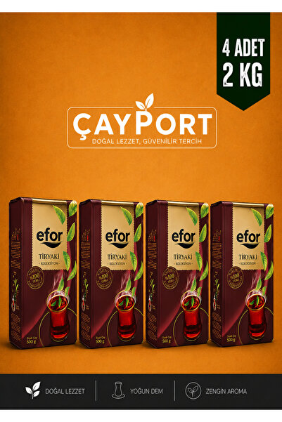Efor Çay Efor Tiryaki Koleksiyon Siyah Çay 500 Gr x 4 Adet (2 Kg) Yoğun Dem R...