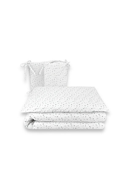 MimiNu Lenjerie patut cu 3 piese, MimiNu, Pentru patut 120x60 cm, Cu protecti...