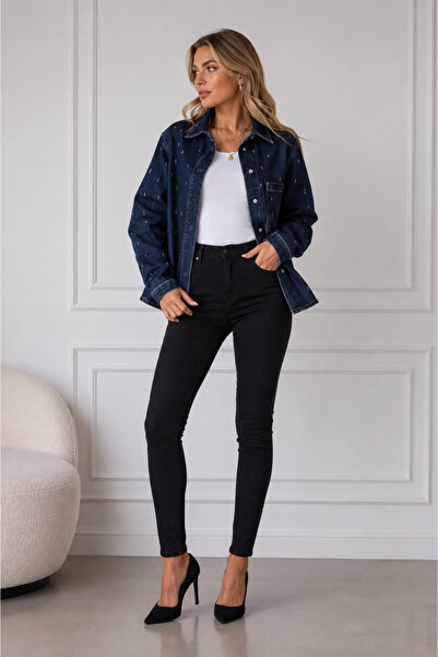 BALİNS Denim Taşlı Gömlek