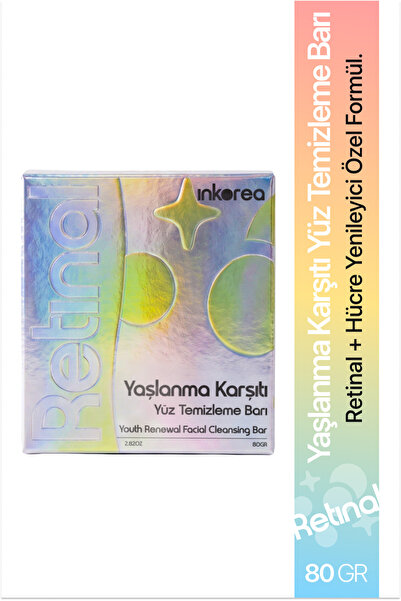 inkorea Retinal Yaşlanma Karşıtı Yüz Temizleme Barı 80 gr - ve Kırışıklık Kar...