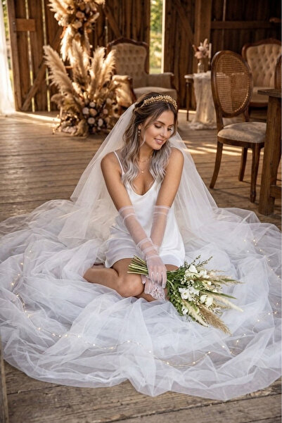 PICO fashion Saten Askılı Kısa Gecelik-Bridal & Balayı Koleksiyonu