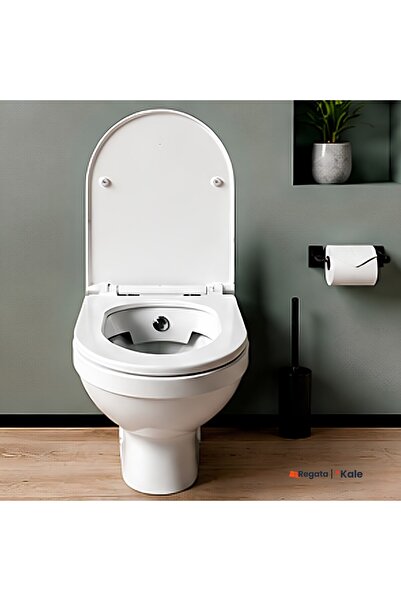 KALE Idea Kanalsız Akış Asma Klozet + Ultra Slim Yavaş Kapanan Klozet Kapağı
