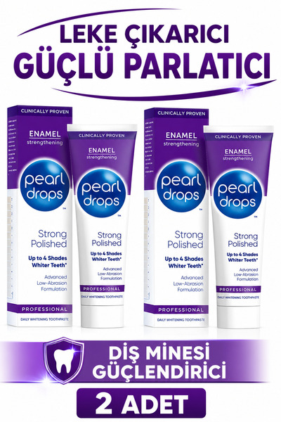 Pearl Drops Strong - 2 Pcs - Stain Remover Whitening Toothpaste 75 ml - Power...