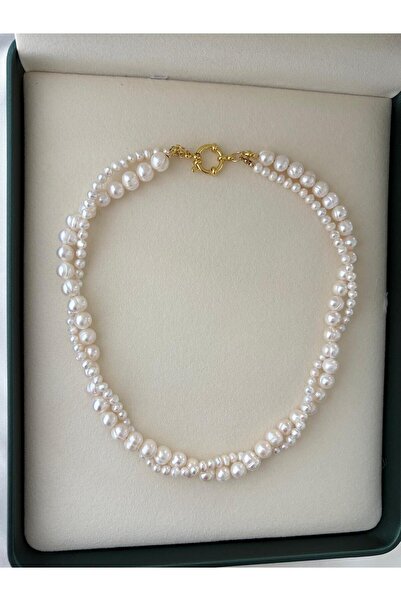 eyla collection El Yapımı Gerçek İnci Sarmal Kolye - Zarif & Şık Choker