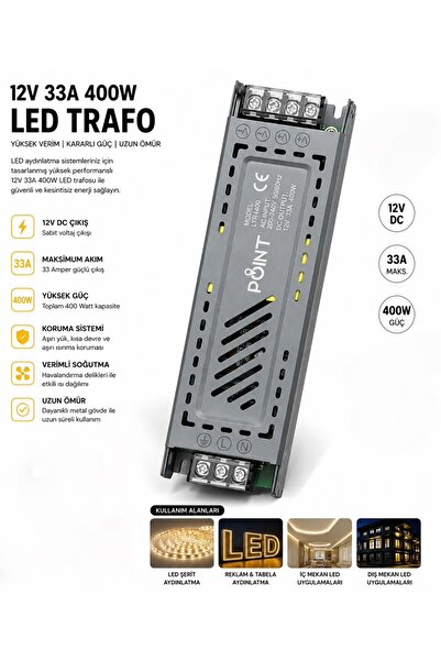 Point LTR1400 12 Volt 33 Amper Led Trafosu 400 Watt